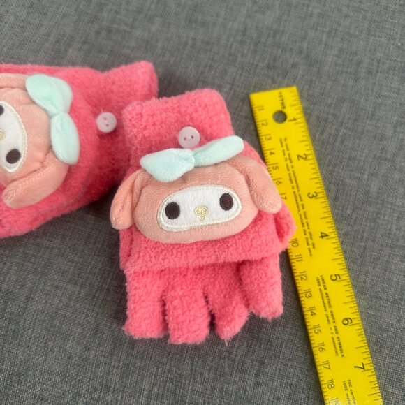New! Kids Girls Cute My‎ Melody Mittens Soft Delicate Material Fingerless gloves - Picture 3 of 7